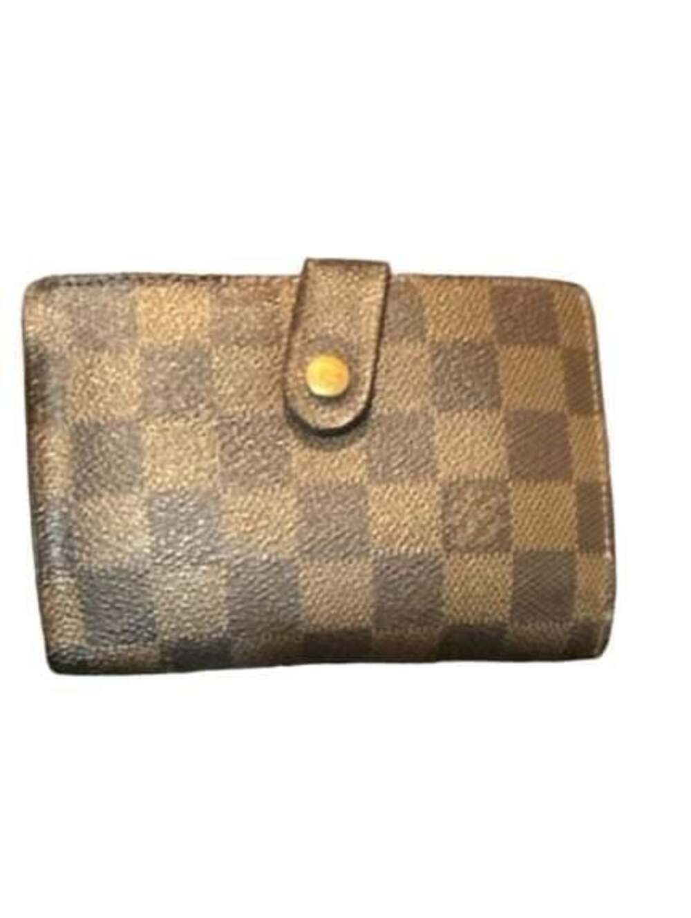 Louis Vuitton Damier Ebene French Kisslock Purse Wallet
